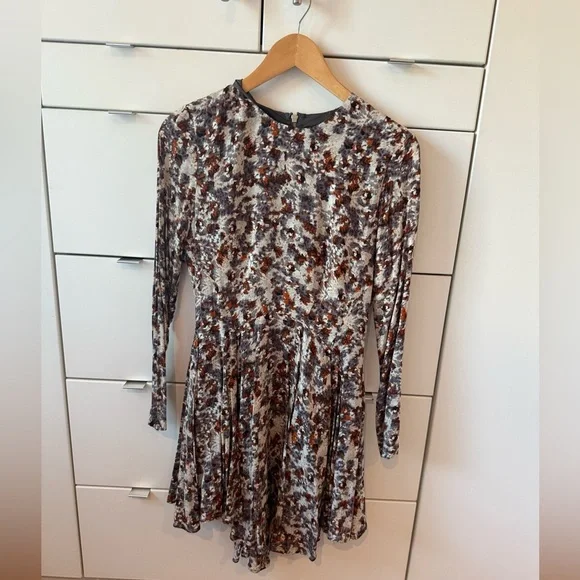 H&M Multicolor Long Sleeve Dress Size 6 - Picture 2 of 5